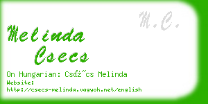 melinda csecs business card